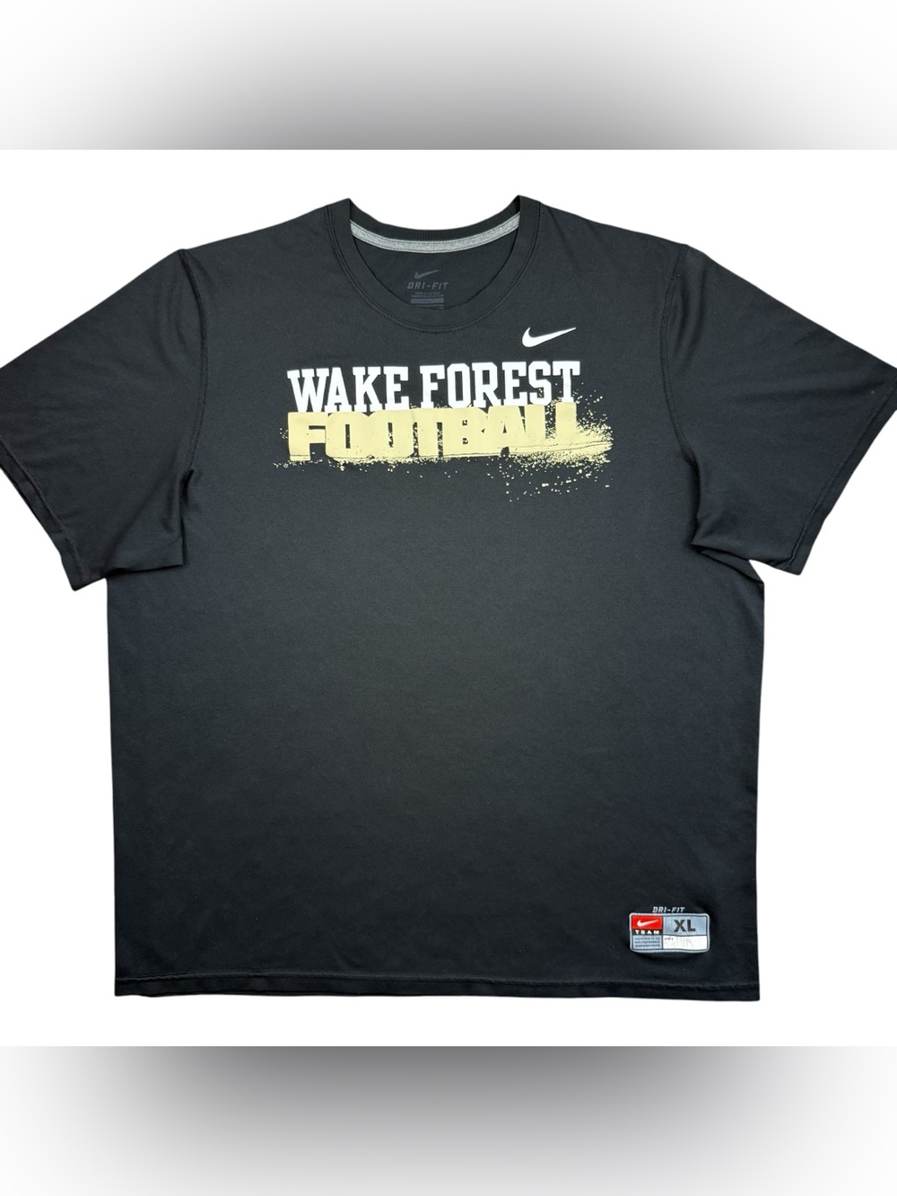 Nike Wake Forest Football Demon Deacons READ Men’s Black Logo t-shirt size XL